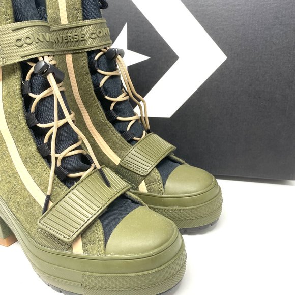 Converse CTAS GR 82 XX-HIgh Top Olive Heels Womens - Picture 10 of 10